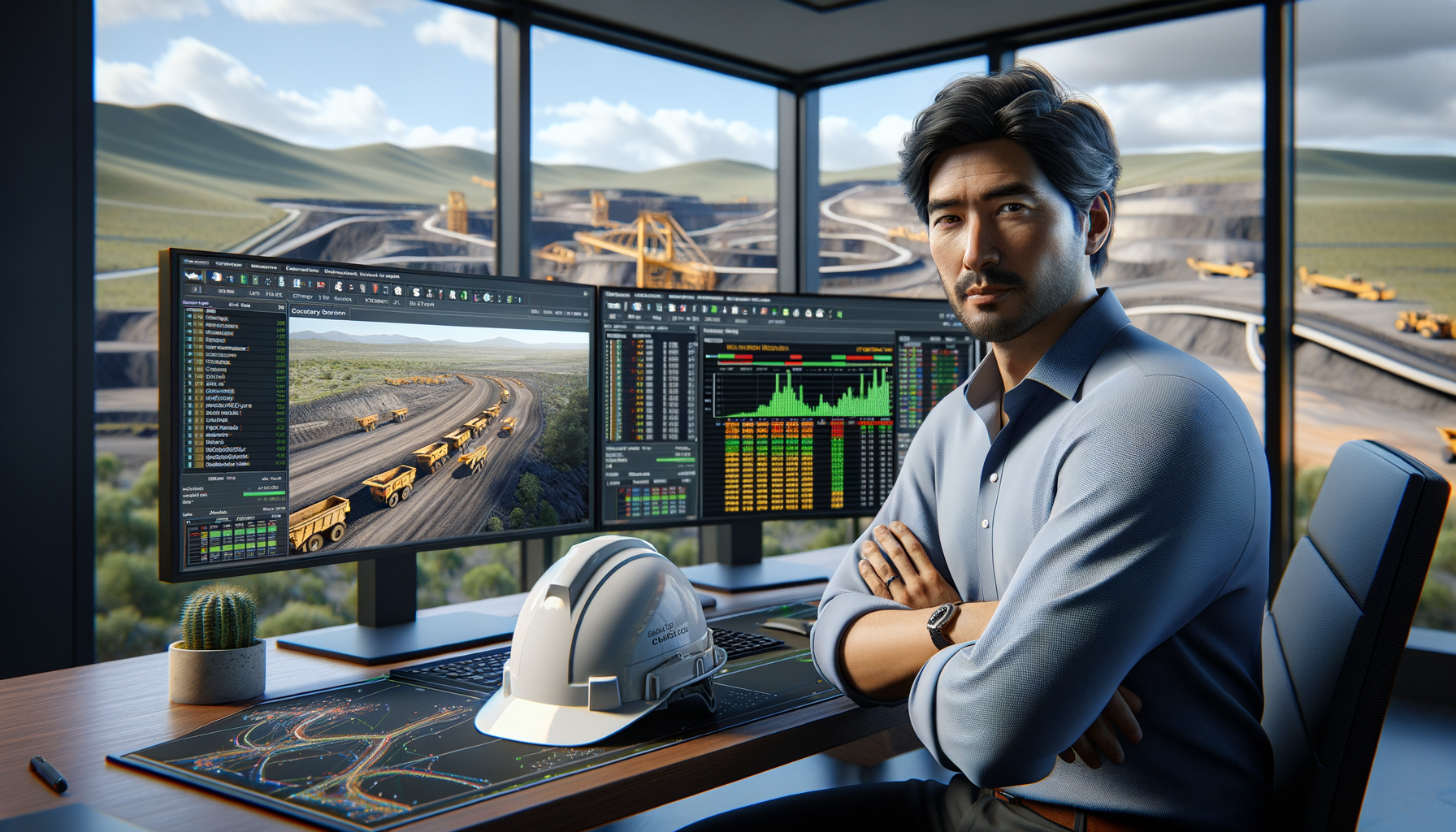 Planning Engineer Comparing Simulation vs Actual Blast Outcomes